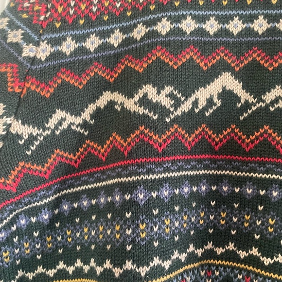 Marine Layer Forest Green Patterned Crewneck Sweater - Picture 4 of 11